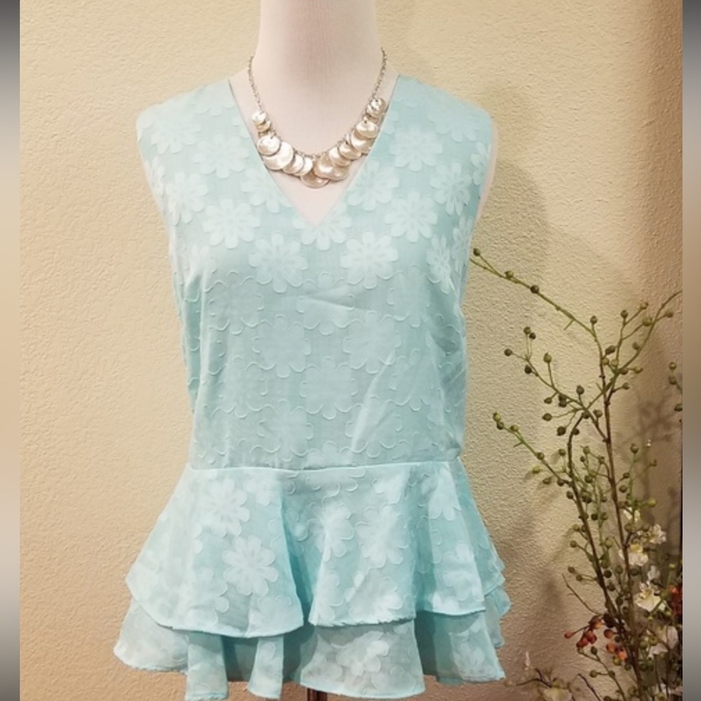 BNWT Tommy Hilfiger Aqua Pendulum Blouse